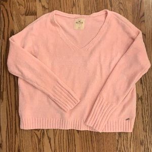 Soft chenille pink sweater